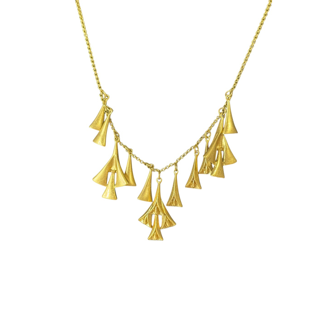 Women's J. Crew Gold Tone Bell Charm Necklace, One Size - Picture 5 of 5